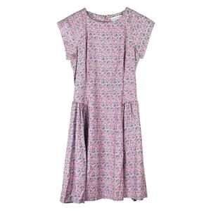 J. Christoper Vintage Women's Pink Micro Floral Dress Bows in Back Pockets Sz 8
